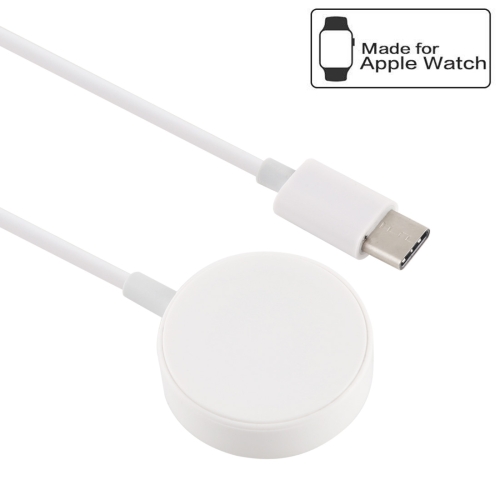 1m Universal Portable Magnetic Wireless Charger for Apple Watch Series 4 & 3 & 2 & 1 (White)