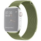 Milanese Loop Magnetic Stainless Steel Watchband for Apple Watch Series 5 & 4 40mm / 3 & 2 & 1 38mm(Army Green)