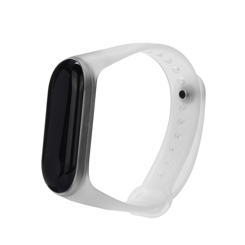 Bracelet Watch Silicone Rubber Wristband Wrist Band Strap Replacement for Xiaomi Mi Band 3(Transparent)