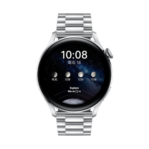 Original Huawei Watch 3 46mm Exclusive Version Stainless Steel Metal Strap Smart Watch GLL-AL00 1.43 inch AMOLED Color Screen Bluetooth 5.2 5ATM Waterproof Smart Watch