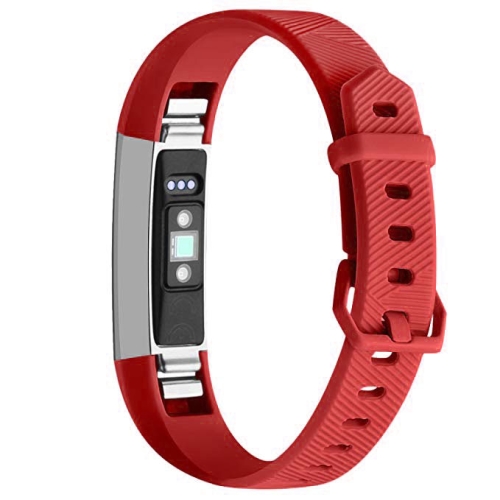 Solid Color Silicone Wrist Strap for FITBIT Alta / HR (Red)
