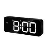 XM905 Multifunctional Voice-activated Alarm Clock LED Electronic Wall Clock (Black)
