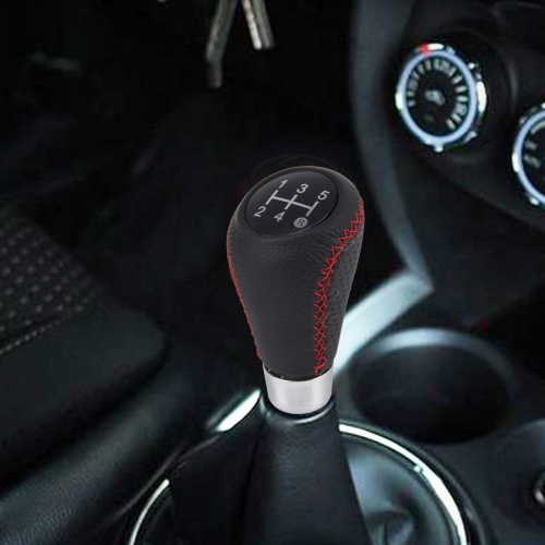 Universal 5-Speed Manual Shift Knob Manual Gear Shift Knob Stick Head Fit for All Car(Red)
