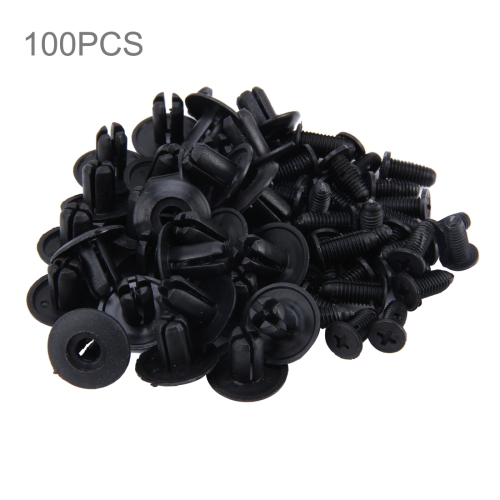 100 PCS Hole Plastic Rivets Fastener Push Clips