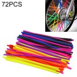 72 PCS 24cm Colorful Wheel Modified Spoke Skin Cover Wrap Kit for Pipe Motorcycle / Motocross / Bike