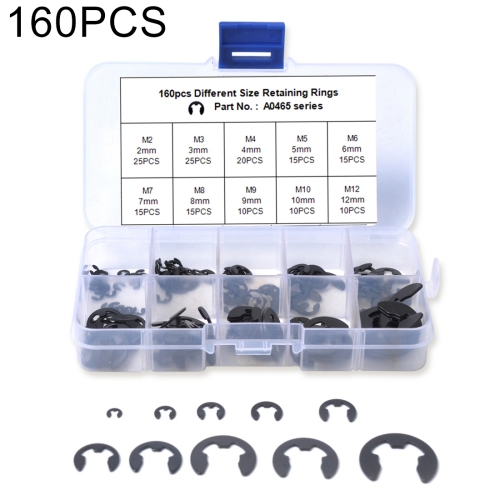 160 PCS Car E Shape Circlip Snap Ring Assortment Retaining Rings