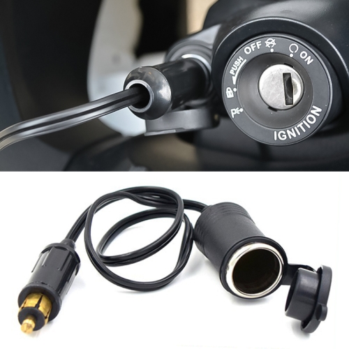 Car 15A 12-24V Multi-functional European Standard Connector Cigarette Lighter for BMW / Motorcycles with 30cm Power Cable
