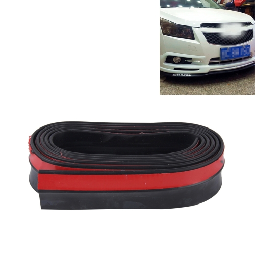 Universal 2.5m Car Front Bumper Lip Splitter Spoiler Skirt Adhesive Protector(Black)