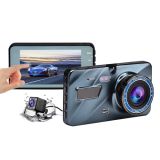 4 inch Touch Screen Car 2.5D HD 1080P Dual Recording Driving Recorder DVR Support Parking Monitoring / Loop Recording