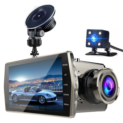 4 inch HD 1080P Dual Recording Car Driving Recorder DVR Support Motion Detection / Loop Recording