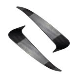 Car Rear Bumper Air Outlet Wind Knife Blade Decoration Sticker Strip for Mercedes-Benz C Class W205 (Carbon Fiber Black)