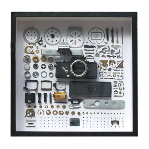 Non-Working Display 3D Mechanical Film Camera Square Photo Frame Mounting Disassemble Specimen Frame