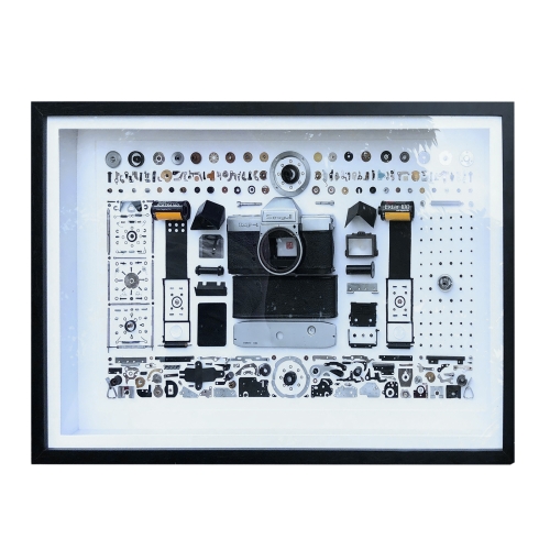 Non-Working Display 3D Mechanical Film Camera Rectangle Photo Frame Mounting Disassemble Specimen Frame