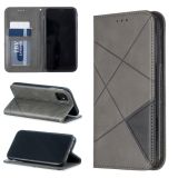 Rhombus Texture Horizontal Flip Magnetic Leather Case with Holder & Card Slots & Wallet For iPhone 11(Grey)