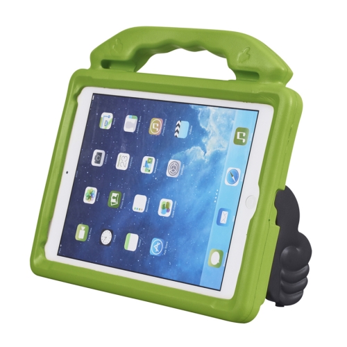 Shockproof EVA Thumb Bumper Case with Handle & Holder for iPad 9.7(Green)