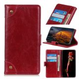 For OnePlus Nord N100 Copper Buckle Nappa Texture Horizontal Flip Leather Case with Holder & Card Slots & Wallet(Wine Red)