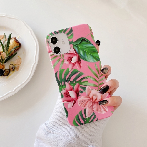 Flower and Leaf Pattern Shockproof TPU Protective Case For iPhone 11(3)