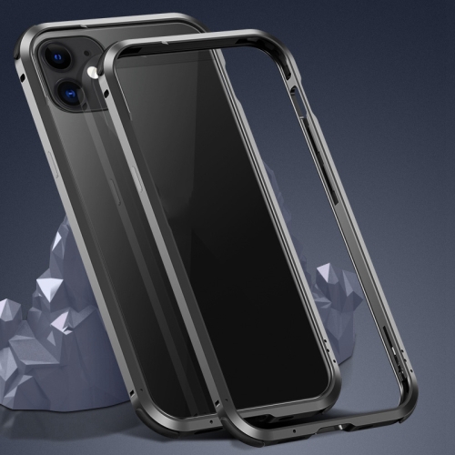 Shockproof Metal Protective Frame For iPhone 12 / 12 Pro(Black)