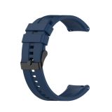 For Huawei Watch GT 2 46mm Silicone Replacement Wrist Strap Watchband with Black Buckle(Dark Blue)