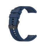 For Huawei Watch GT 2 46mm Silicone Replacement Wrist Strap Watchband with Black Buckle(Dark Blue)