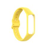 For Samsung Galaxy Fit 2 Silicone Replacement Wrist Strap Watchband(Yellow)