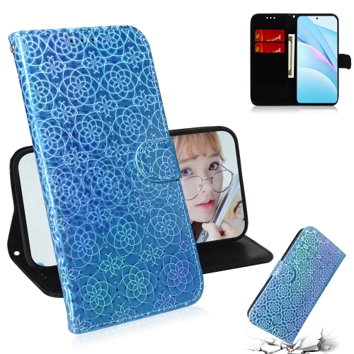 For Xiaomi Mi 10T Lite 5G Solid Color Colorful Magnetic Buckle Horizontal Flip PU Leather Case with Holder & Card Slots & Wallet & Lanyard(Sky Blue)
