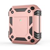 Iron Man Four-corner Shockproof Earphone Protective Cover For AirPods 1 / 2(Rose Gold)