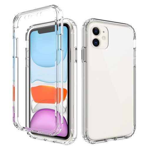 Shockproof  High Transparency Two-color Gradual Change PC+TPU Candy Colors Protective Case For iPhone 11(Transparent)