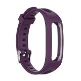 For Huawei Honor Band 4 Running Version / Band 3e Universal Silicone Replacement Wrist Strap Watchband(Purple)