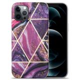 Splicing Marble Pattern TPU Protective Case For iPhone 11 Pro(Purple)
