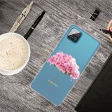 For Samsung Galaxy A12 Colored Drawing Clear TPU Protective Cases(Flower Umbrella)