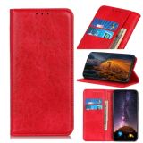 For Xiaomi Poco M3 Magnetic Crazy Horse Texture Horizontal Flip Leather Case with Holder & Card Slots & Wallet(Red)