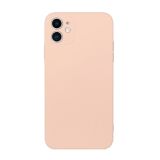 Straight Edge Solid Color TPU Shockproof Case For iPhone 11(Light Pink)