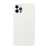 Straight Edge Solid Color TPU Shockproof Case For iPhone 12 Pro Max(White)