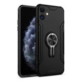 Metal Ring Holder 360 Degree Rotating TPU + PC Protective Case For iPhone 12(Black)