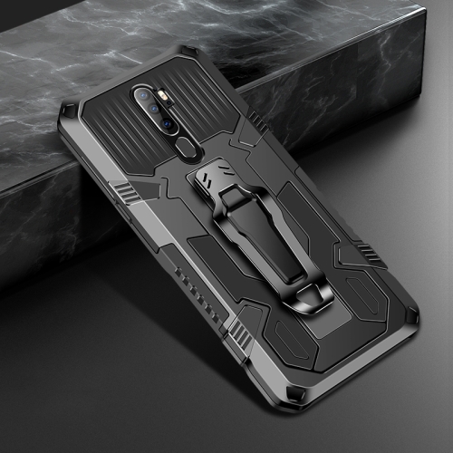 For Xiaomi Redmi 9 Armor Warrior Shockproof PC + TPU Protective Case(Black)