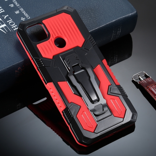 For Xiaomi Redmi 9C Armor Warrior Shockproof PC + TPU Protective Case(Red)