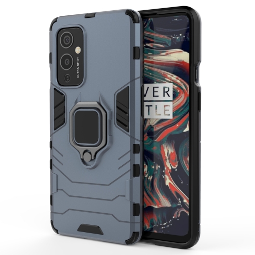 For OnePlus 9 PC + TPU Shockproof Protective Case with Magnetic Ring Holder(Navy Blue)