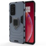 For OnePlus 9 Pro PC + TPU Shockproof Protective Case with Magnetic Ring Holder(Navy Blue)