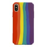 Water Stick Style Hard Protective Cas For iPhone 11(Rainbow Pattern)