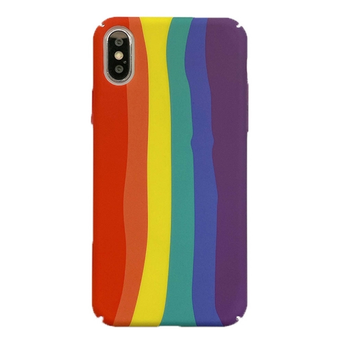 Water Stick Style Hard Protective Cas For iPhone 11(Rainbow Pattern)