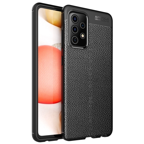 For Samsung Galaxy A52 5G / 4G Litchi Texture TPU Shockproof Case(Black)