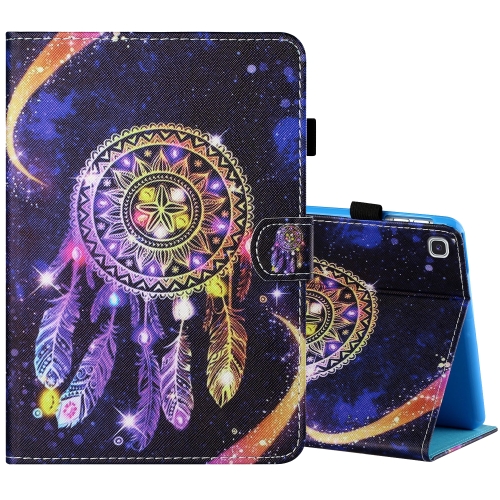 For Samsung Galaxy Tab S6 Lite SM-P610 / 615 Sewing Thread Horizontal Painted Flat Leather Case with Pen Cover & Anti Skid Strip & Card Slot & Holder & Sleep / Wake-up Function(Starry Sky Wind Chimes)