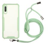 For Samsung Galaxy A70 / A70s Acrylic + Color TPU Shockproof Case with Neck Lanyard(Avocado)