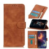 For Samsung Galaxy A72 5G / 4G KHAZNEH Retro Texture PU + TPU Horizontal Flip Leather Case with Holder & Card Slots & Wallet(Brown)