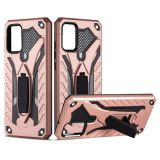 For Samsung Galaxy A02s (US Version) Shockproof TPU + PC Protective Case with Holder(Rose Gold)