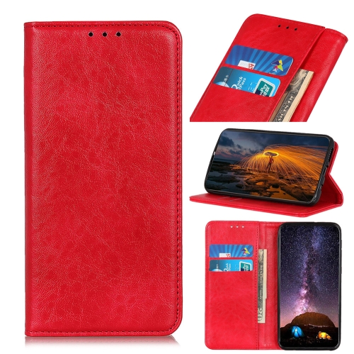 For UMIDIGI A9 Pro Magnetic Crazy Horse Texture Horizontal Flip Leather Case with Holder & Card Slots & Wallet(Red)