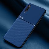 For Xiaomi Mi 9 SE Classic Tilt Strip Grain Magnetic Shockproof PC + TPU Case(Blue)