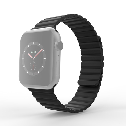 Mutural Liquid Magnetic Watchband For Apple Watch Series 6 & SE & 5 & 4 44mm / 3 & 2 & 1 42mm(Black)