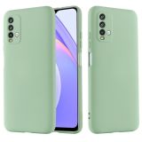 For Xiaomi Redmi Note 9 4G (CN Version) / Redmi 9 Power / Redmi 9T Pure Color Liquid Silicone Shockproof Full Coverage Case(Green)